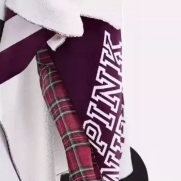 VS Pink Maroon Burgundy Blanket Sherpa - Picture 2 of 3